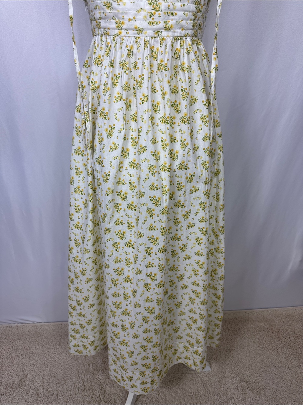 Petal &‎ Pup Ashtyn Pleated Bodice Maxi Sundress Size 6 Floral Yellow - Picture 10 of 13